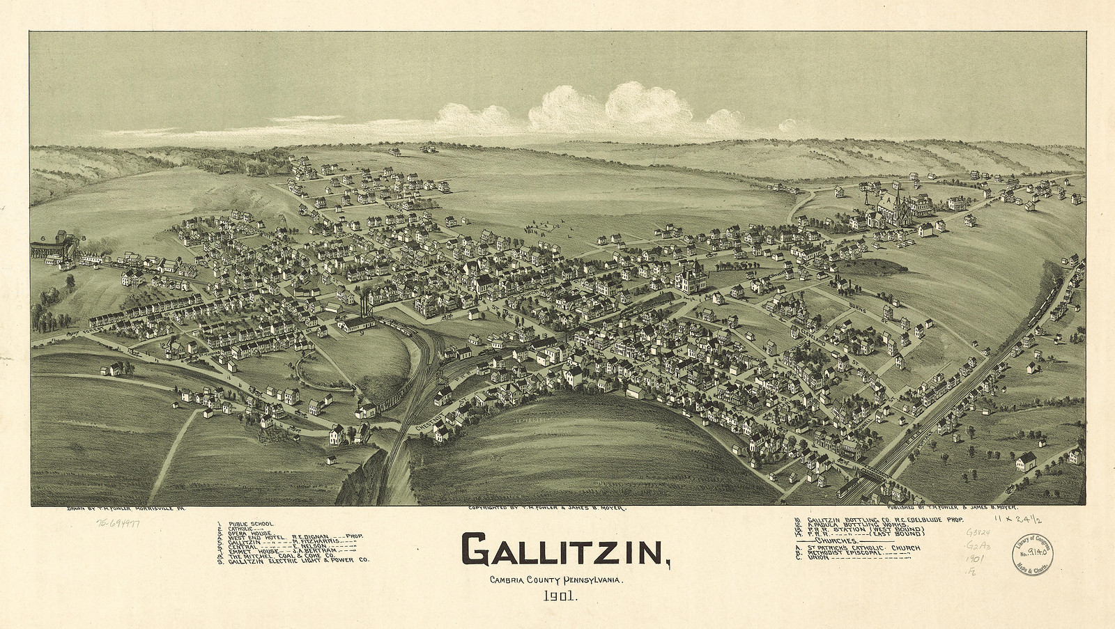 Gallitzin, Pennsylvania, 1901, 1901 — antique map