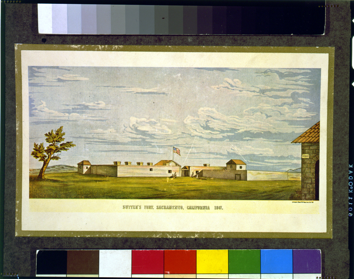 Sutter's Fort, Sacramento, California, 1847, [between 1890 and 1940] — historic print