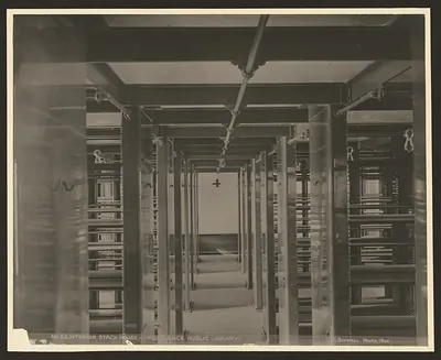 Interior of Providence Public Library stack house