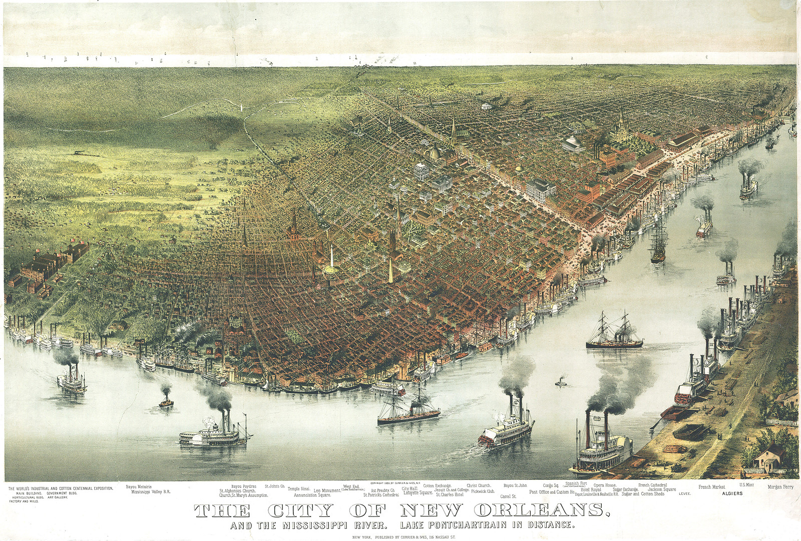 New Orleans, Louisiana, 1895, 1895 — antique map