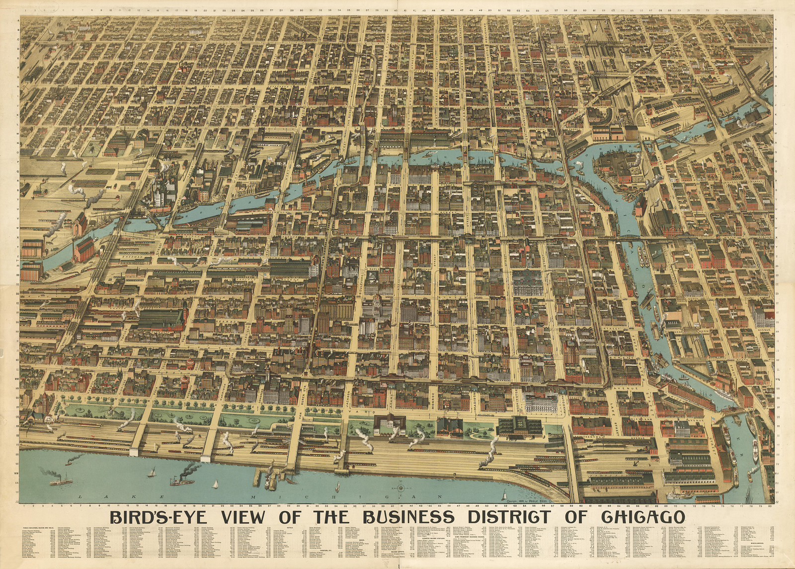 IL Chicago 1898 MAP, 1898 — antique map