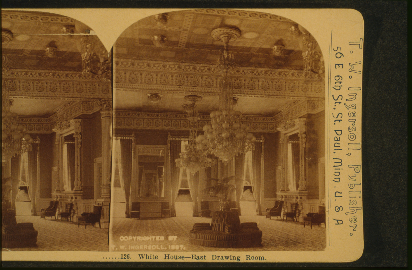 White House - East Drawing Room, 1898 — historic photograph