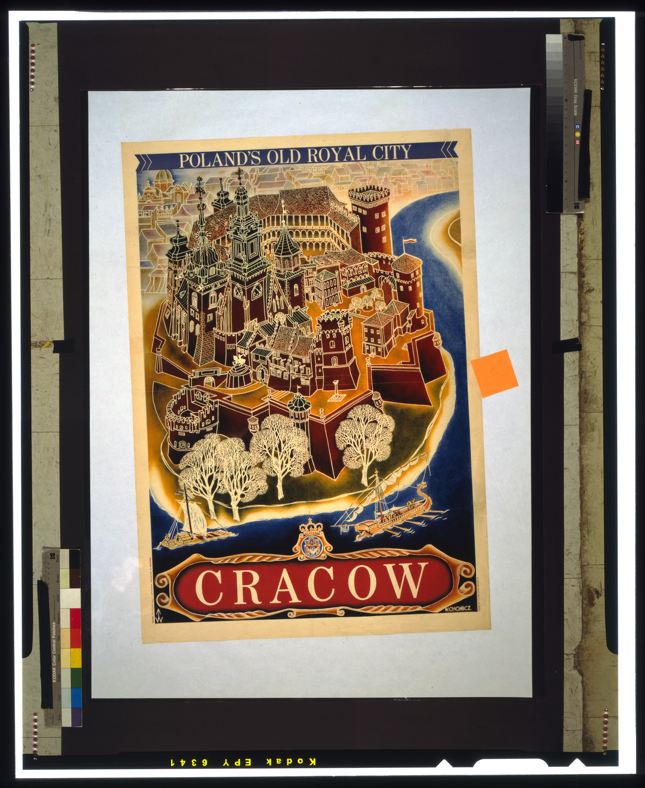 Poland's old royal city--Cracow / W. Chomicz., Kraków : Drukarnia Narodowa, [ca. 1935] — vintage poster