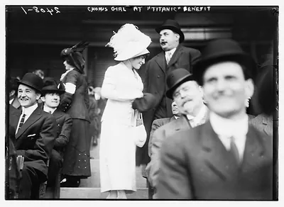 Chorus girl at TITANIC benefit