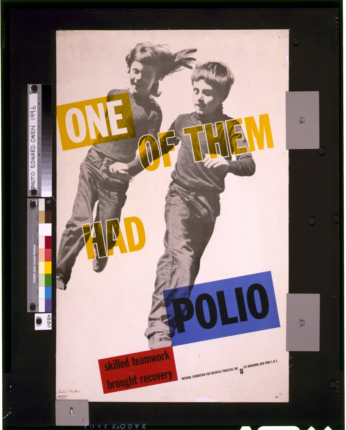One of them had polio--Skilled teamwork brought recovery / Herbert Matter., New York : National Foundation for Infantile Paralysis, [1950] — vintage poster