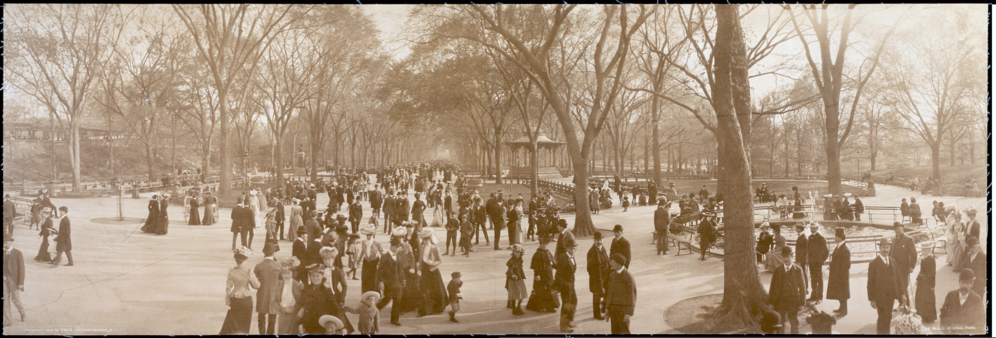 Mall, Central Park New York, 1902, 1902 — historic image