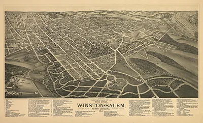 NC Winston Salem 1891 MAP