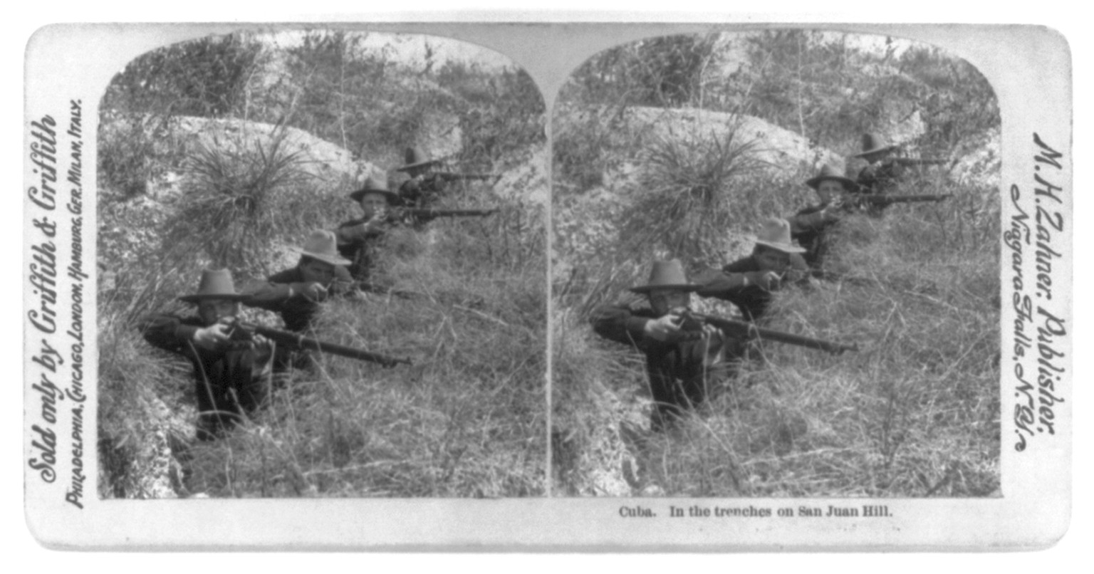 In the trenches on San Juan Hill, Cuba, c1899. — historic photograph