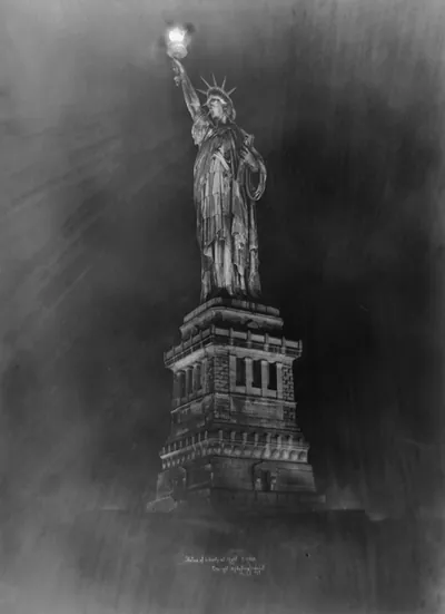 Statue of Liberty at night