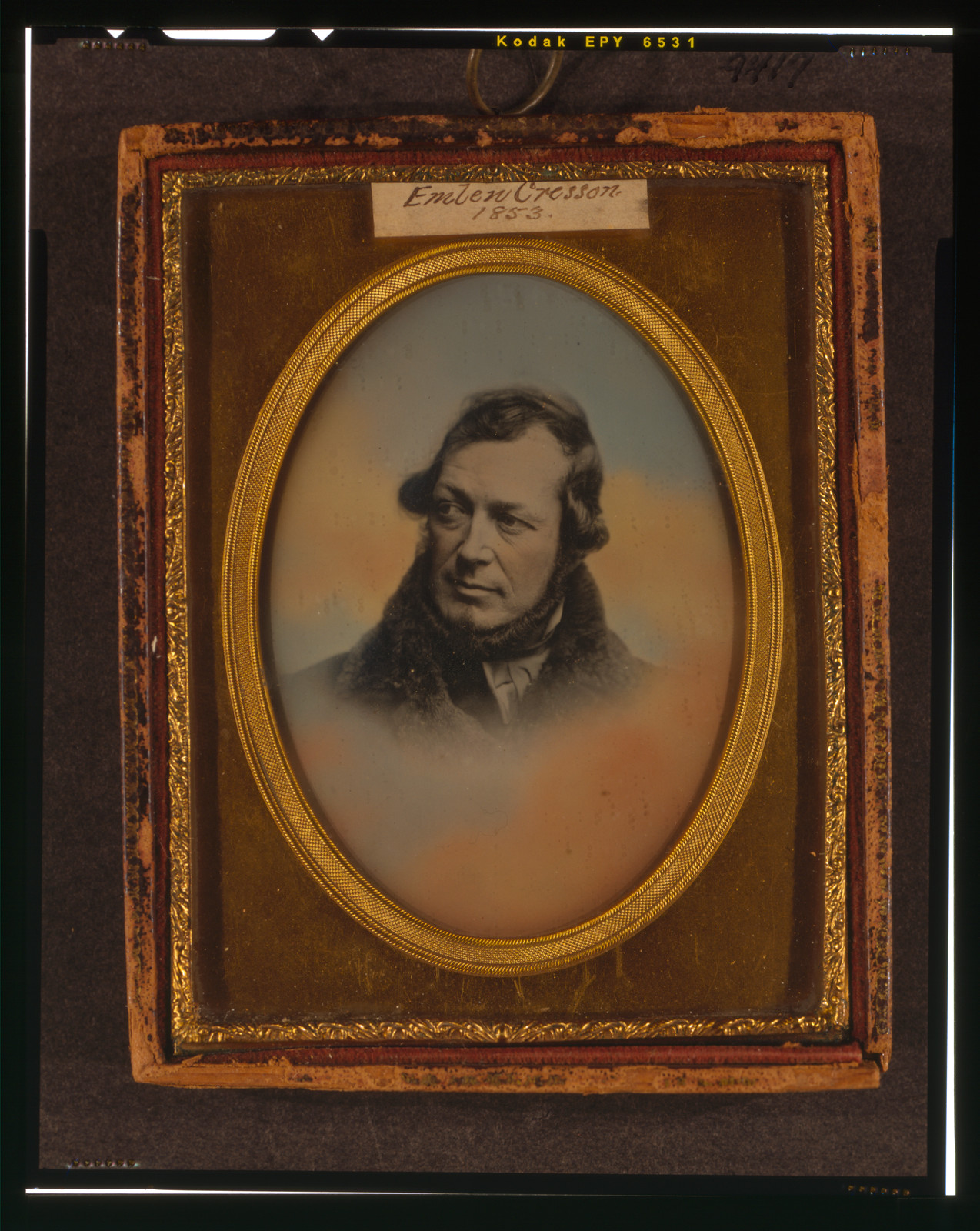 [Emlen Cresson, bust, facing slightly left], 1853 — historic photograph