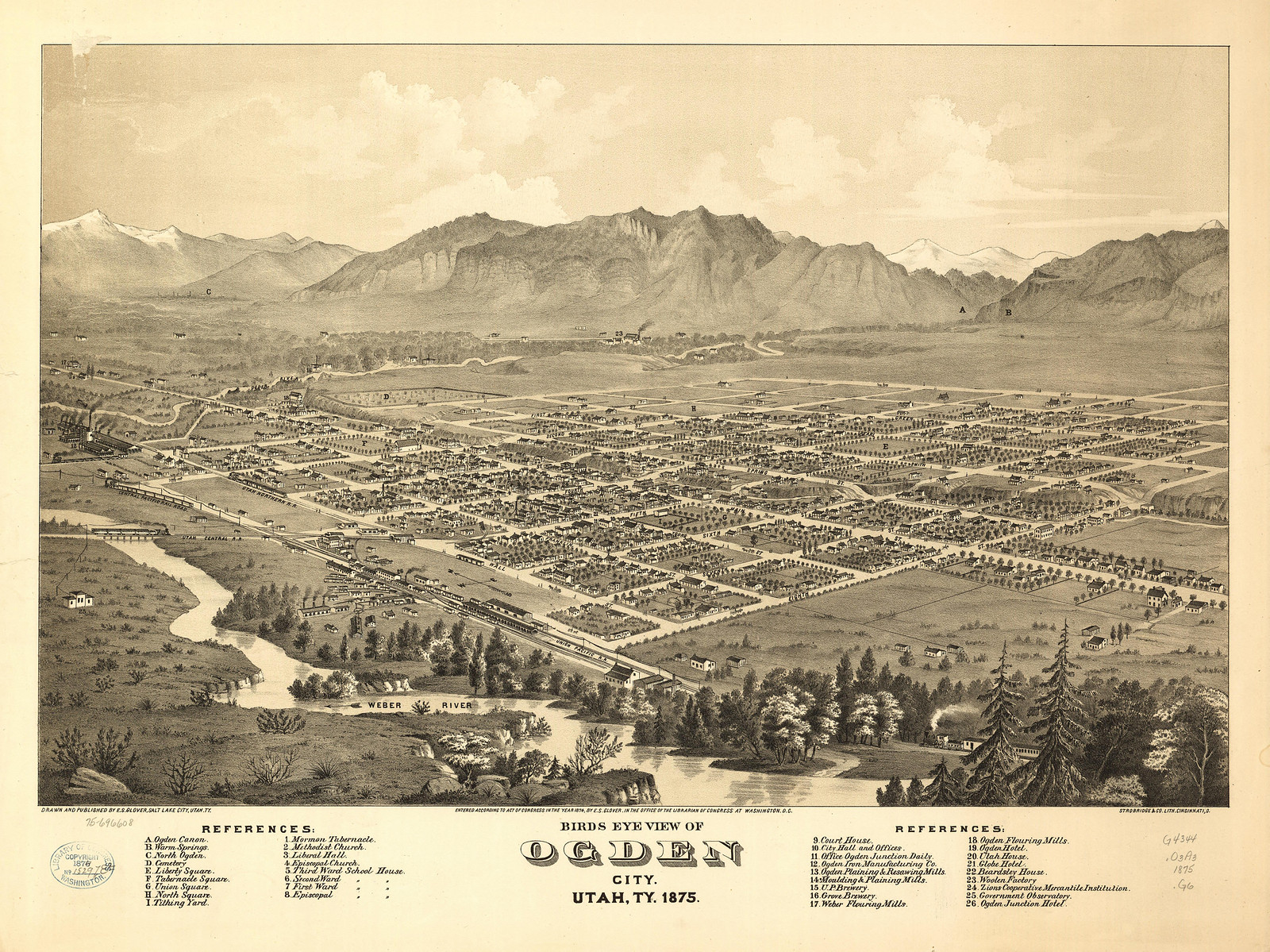 Ogden City, Utah, 1875, 1875 — antique map