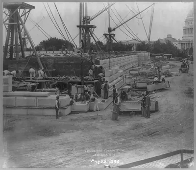 Laying the corner stone, 3 o'clock P.M., Aug 28 1890