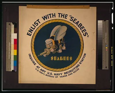 Enlist with the Seabees""