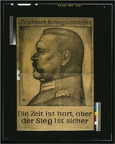 Zeichnet Kriegsanleihe. Die Zeit ist hart aber der Sieg ist sicher / B.P.