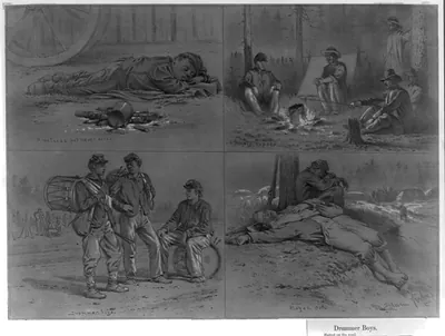 A watched pot never boils ; A tasty supper ; Drummer boys ; Played out / Edwin Forbes.