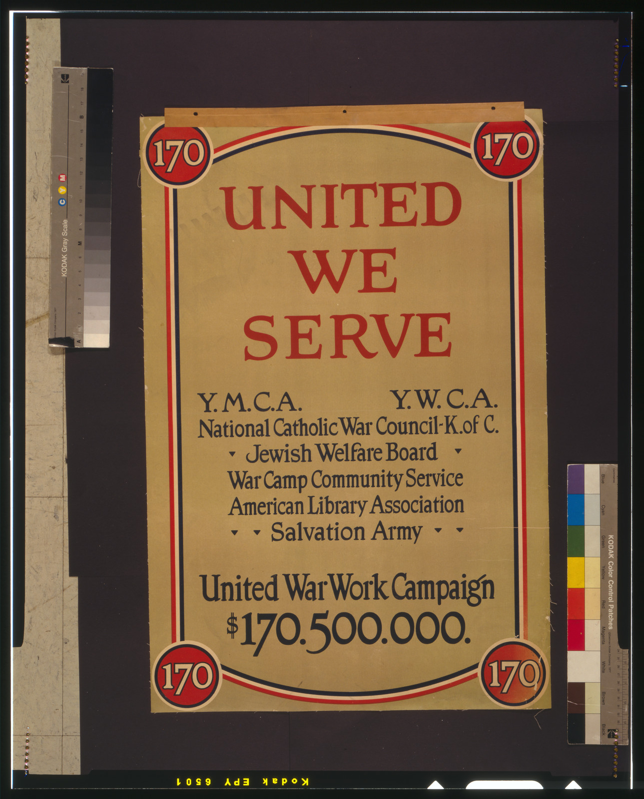 United we serve United War Work Campaign $170,500,000., [1918] — vintage poster