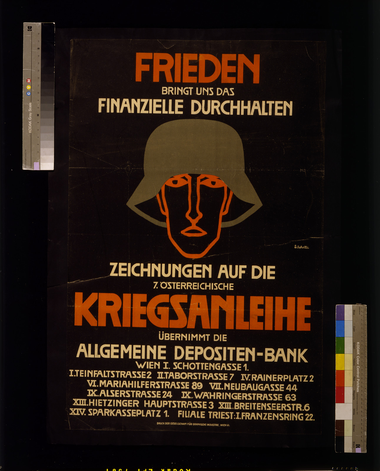 Frieden ... Kriegsanleihe ... / I. Bohatta., 1917 — vintage poster