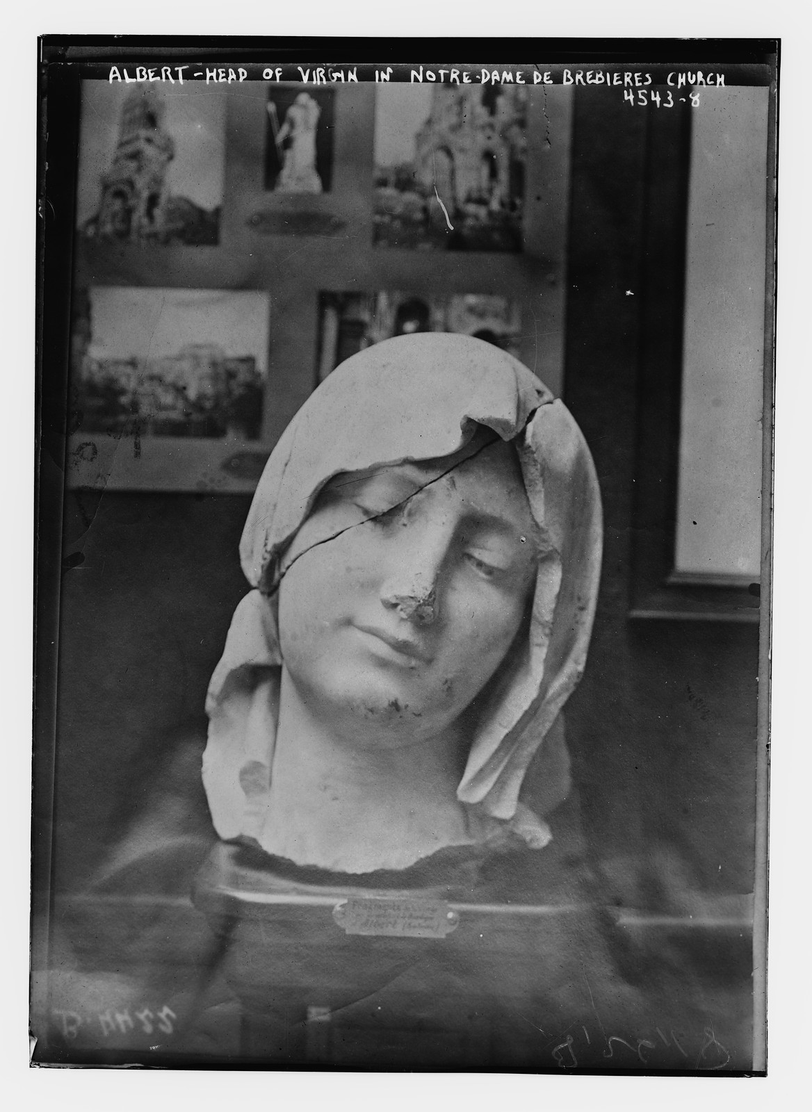 Albert -- Head of Virgin in Notre Dame de Brebieres Church, n/a — historic photograph