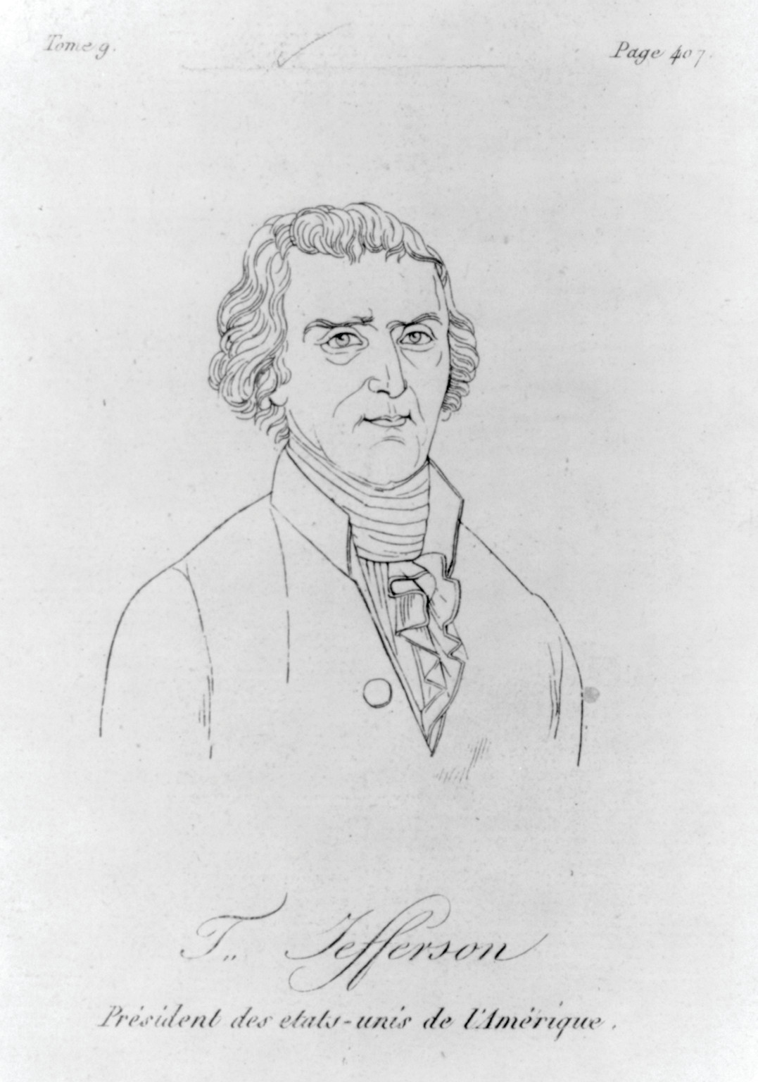 [Thomas Jefferson, bust portrait, facing slightly right] — antique lithograph