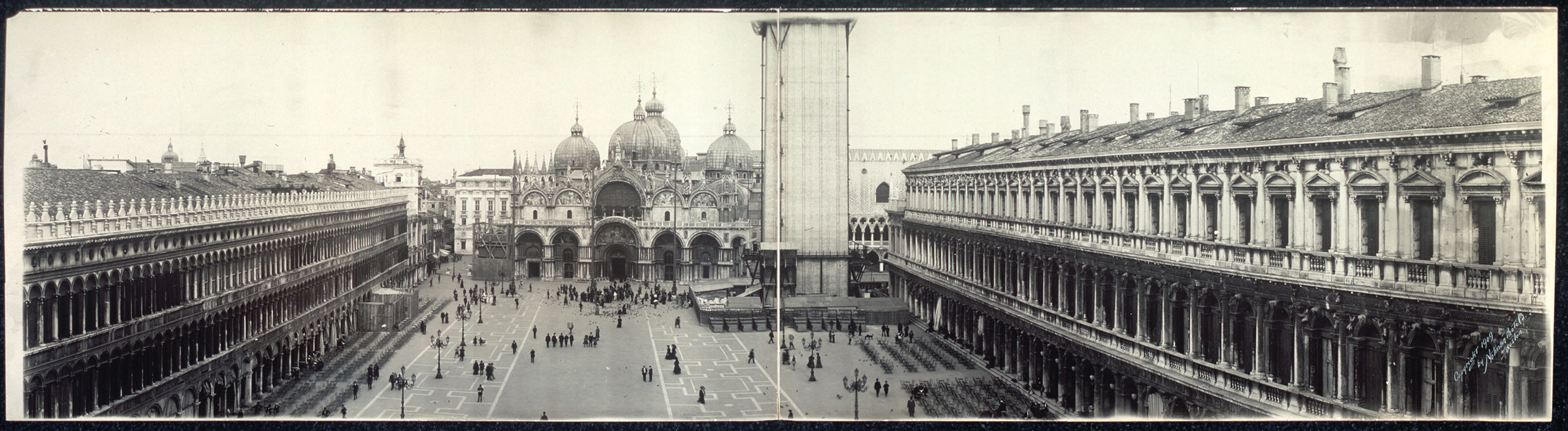 Panoramic view, Piazza St. Marco, Venice, Italy, 1909, 1909 — historic image