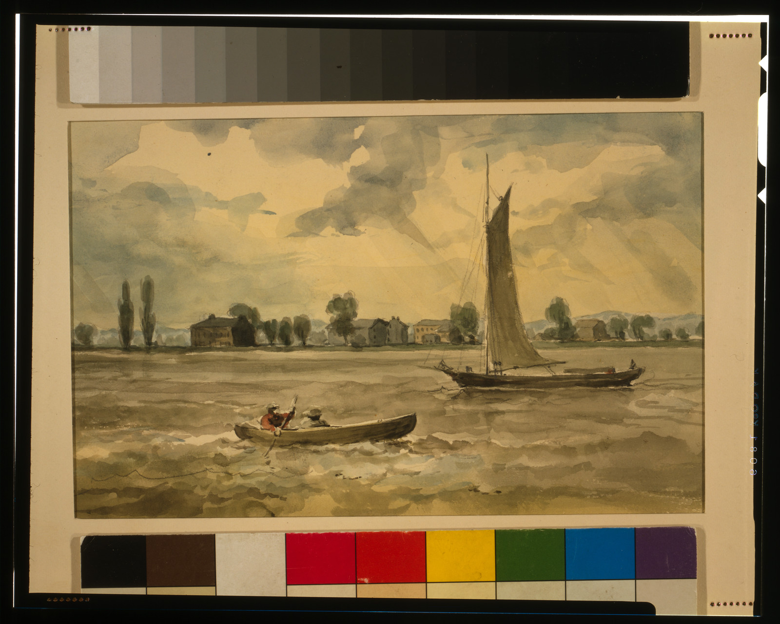 Old Quarantine Station, mouth of the Schuykill [i.e., Schuylkill], 1857 May 10. — historic drawing