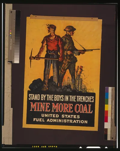 Stand by the boys in the trenches--Mine more coal / Walter Whitehead 1918.