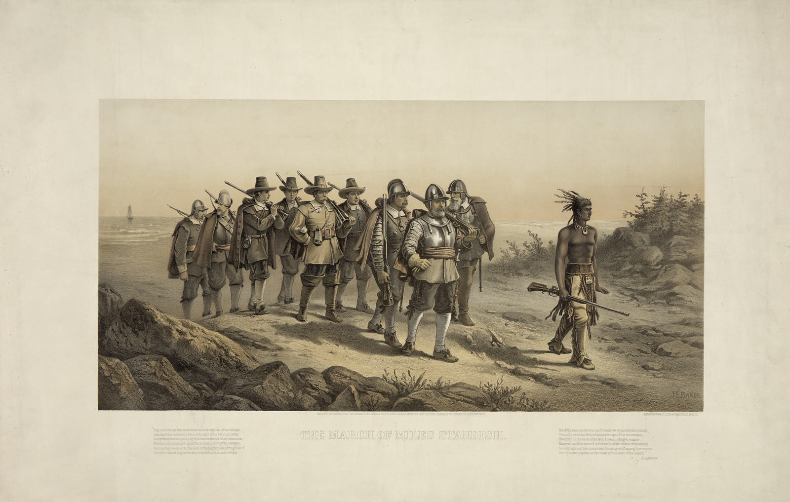 The March of Miles Standish — historic image