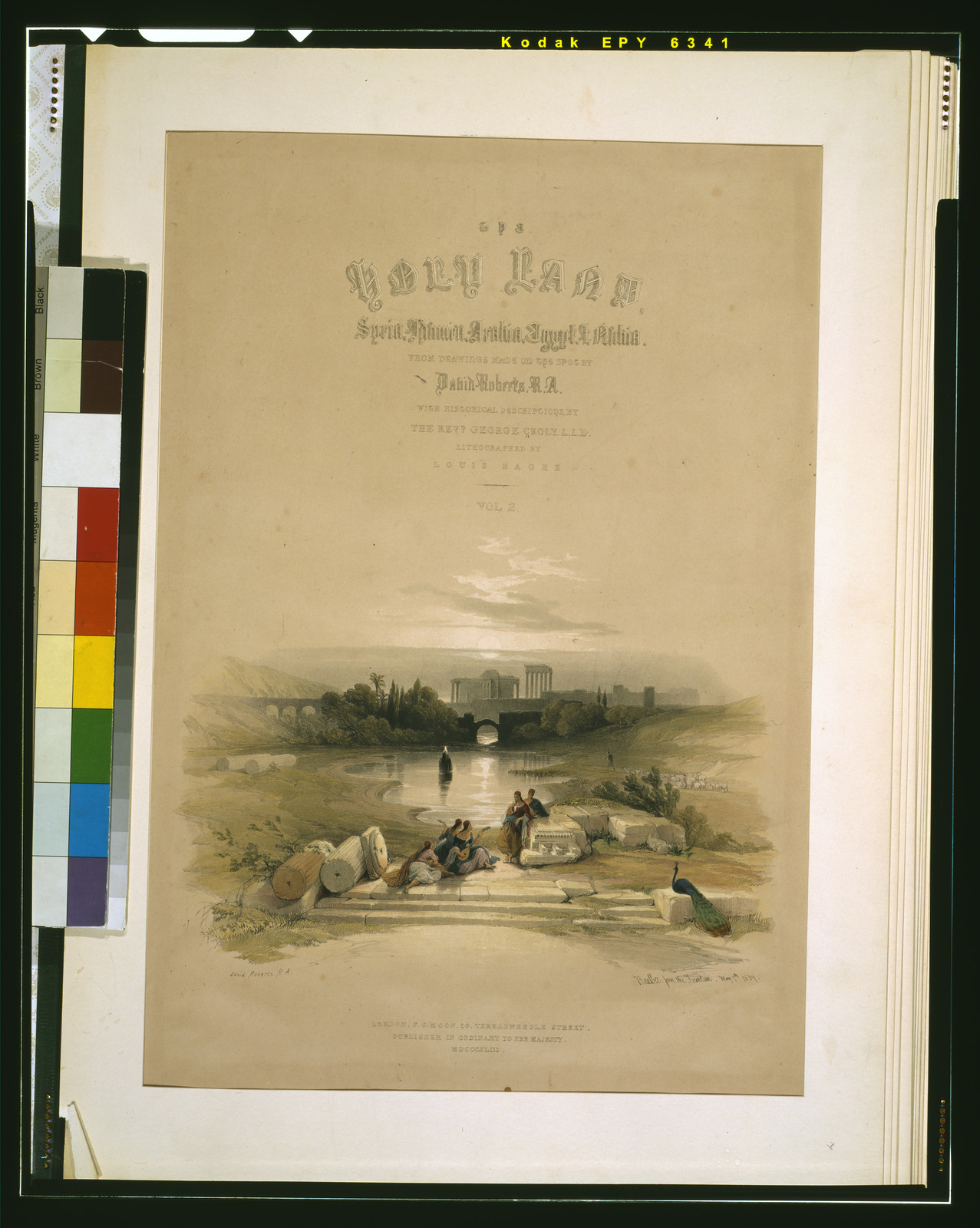 Baalbec from the Fountain May 7th 1839, [published 1843] — antique lithograph