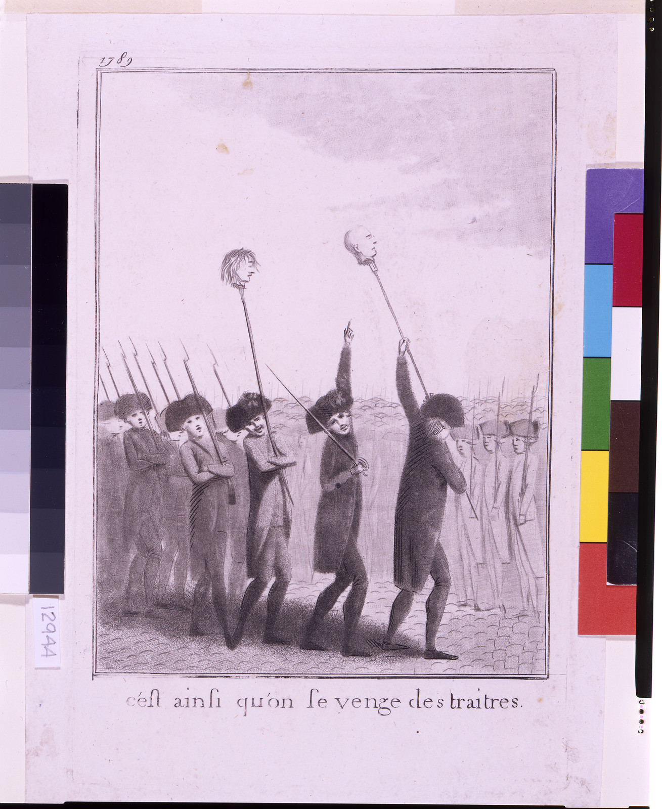 C'est ainsi qu'on se venge des traitres, 1789 — antique engraving