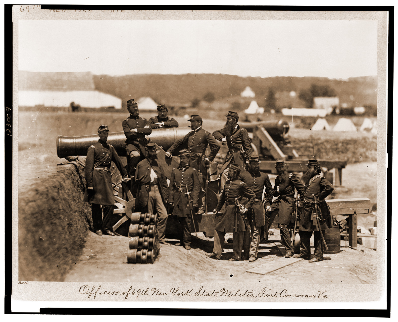 Officers of the 69th New York State Militia Fort Corcoran Va, 1861 — historic photograph