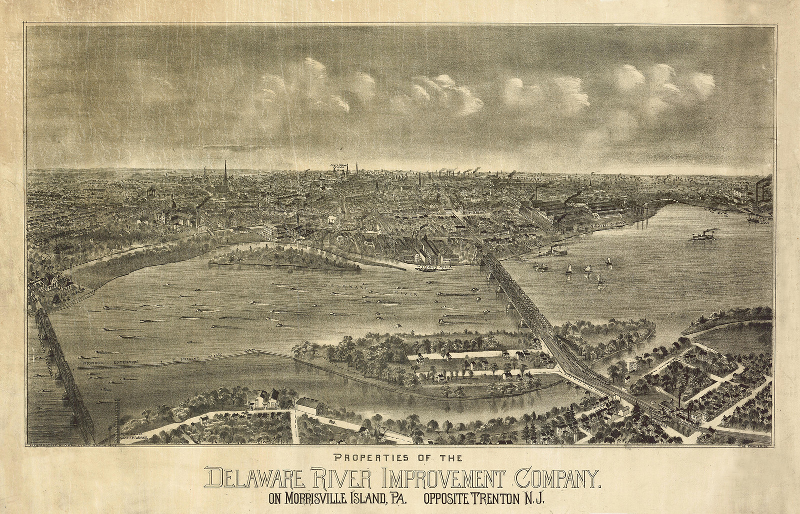 Trenton, New Jersey, 1900, 1900 — antique map