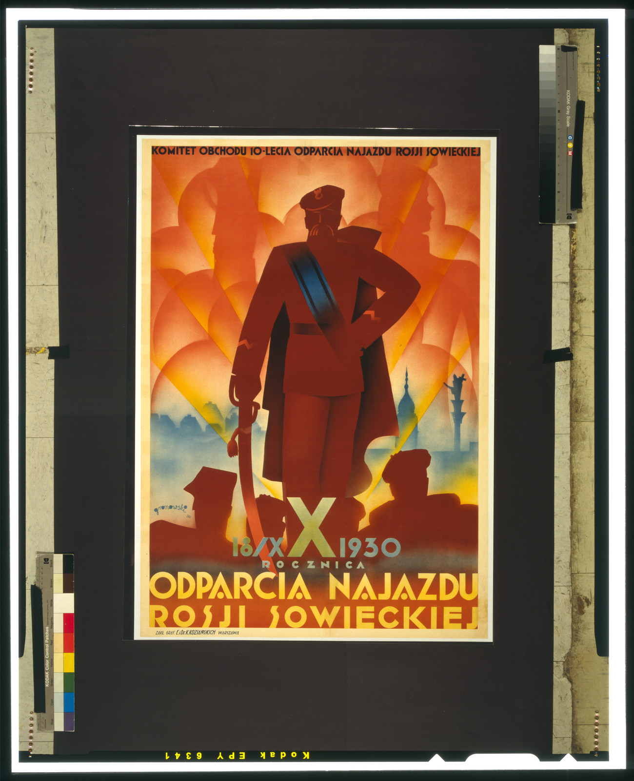X rocznica odparcia najazdu Rosji sowieckiej / Gronowski 30., Warszawa : Zakl. Graf. E. i Dr. K. Koziańskich, 1930. — vintage poster