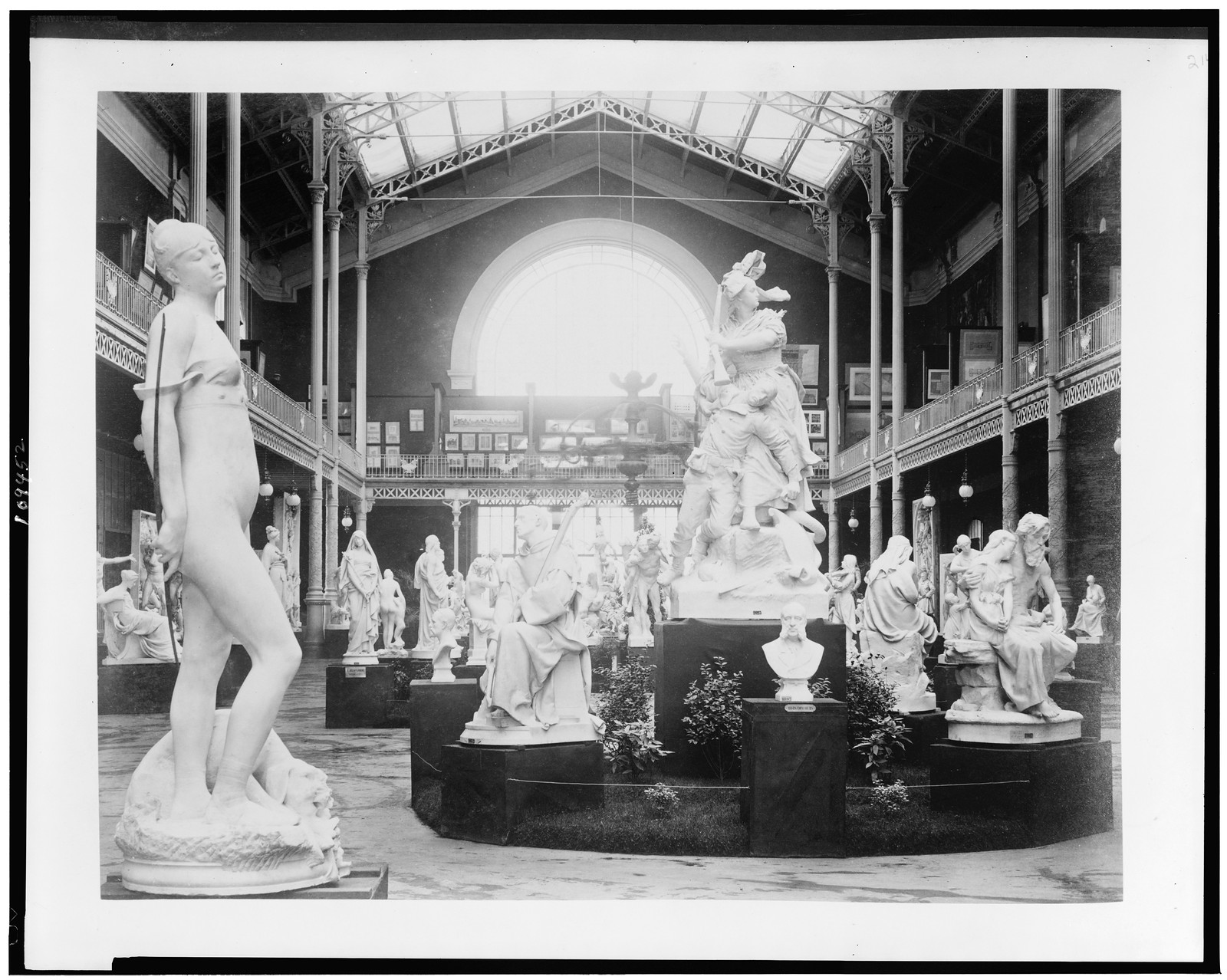 [Sculpture exhibited in the Gallery Rapp, Palace of Fine Arts, Paris Exposition, 1889], [1889] — historic photograph