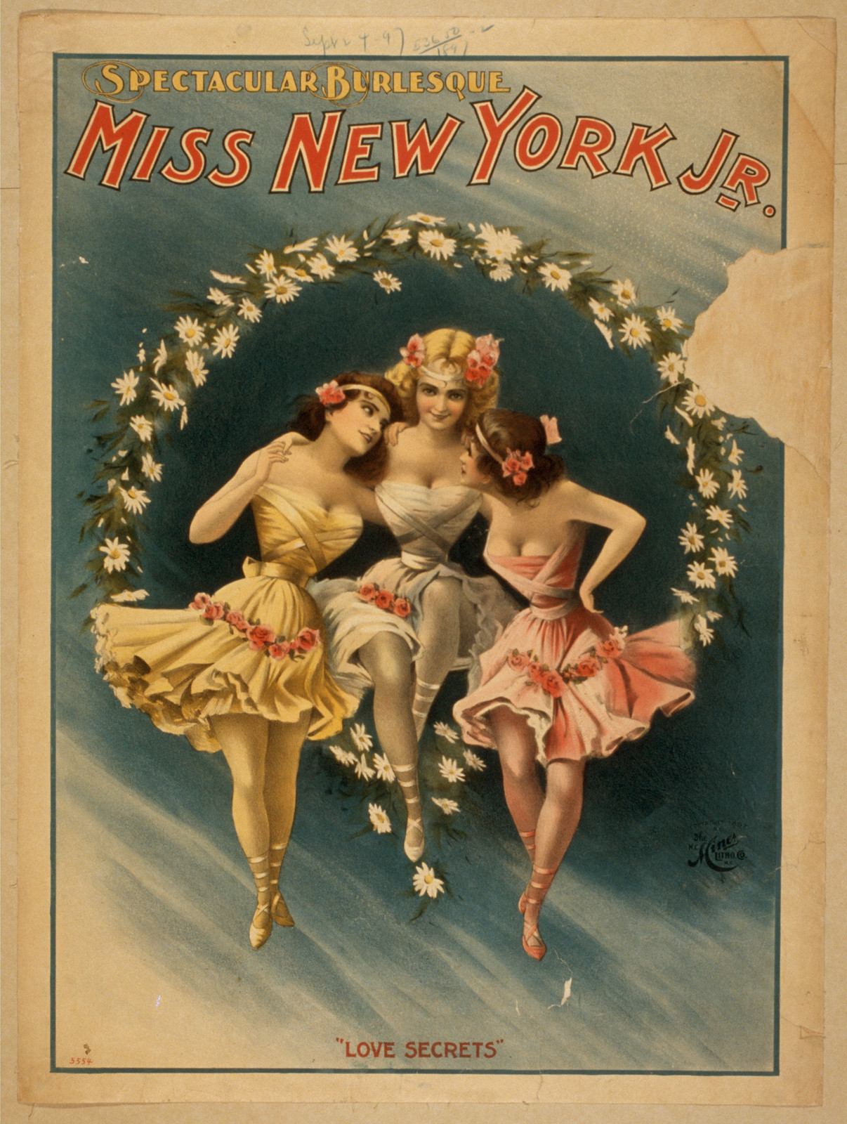 Miss New York Jr. spectacular burlesque., 1897 — vintage poster