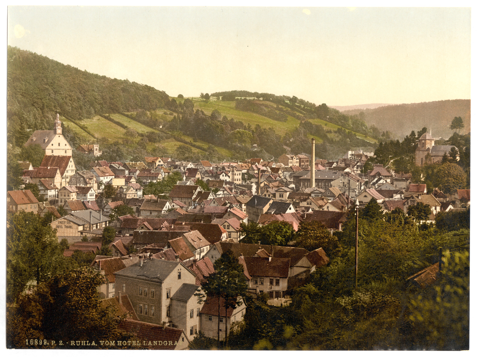 View from the Hotel Landgraf Ruhla Thuringia Germany, [between ca. 1890 and ca. 1900]. — historic print