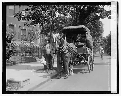 [Horse with wagon on street], 7/4/23
