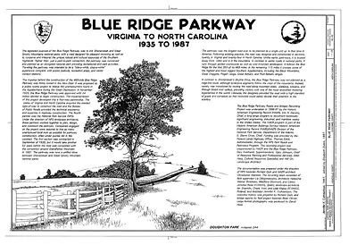 Blue Ridge Parkway, Virginia to North Carolina, 1935 to 1987