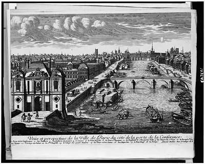 Veüe et perspective de la Ville de Paris du côté de la porte de la Conference