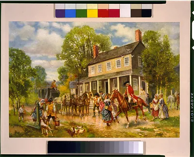 The Concord stage / E. Percy Moran.
