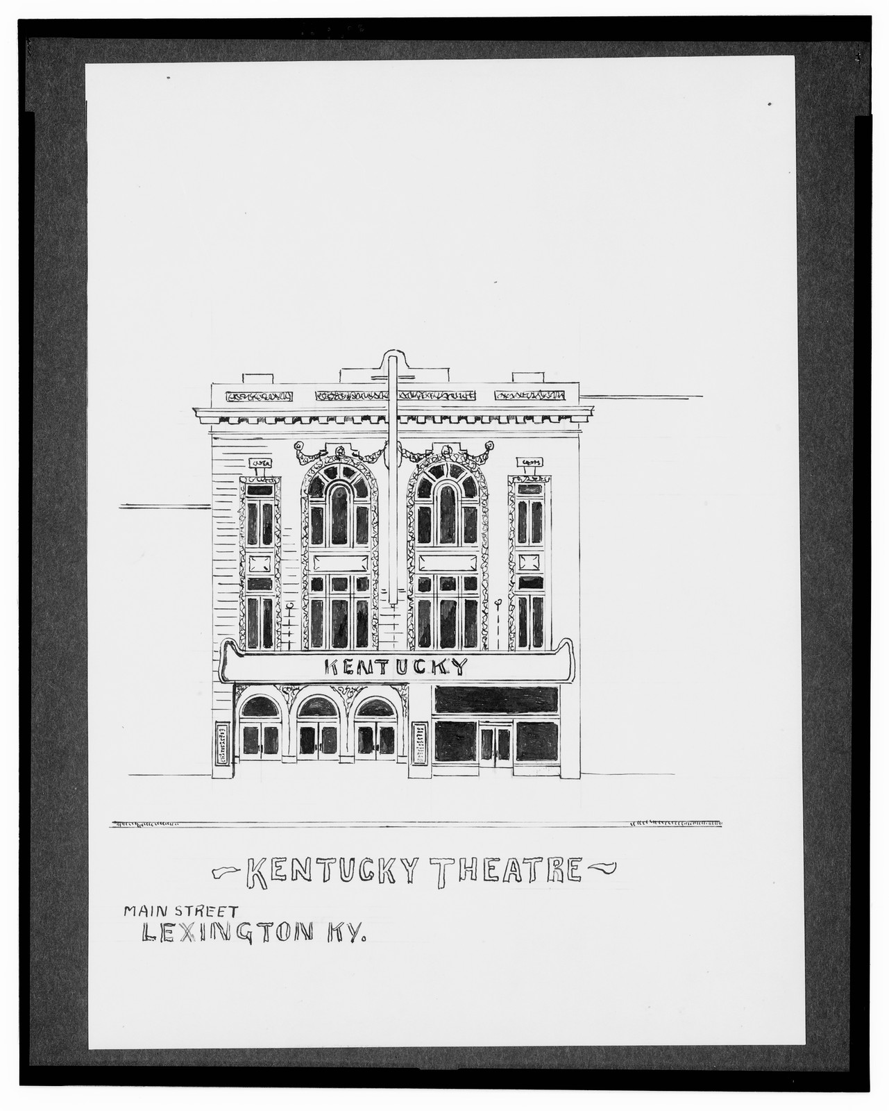 [Kentucky Theatre, Main Street, Lexington, Kentucky], And Engineering (ADE) Drawings — vintage poster
