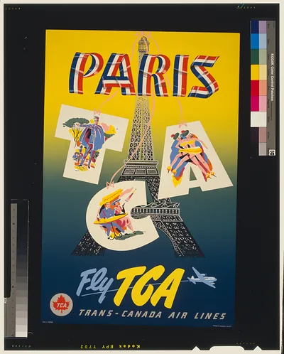 Paris - fly TCA, Trans-Canada Air Lines / H.P.