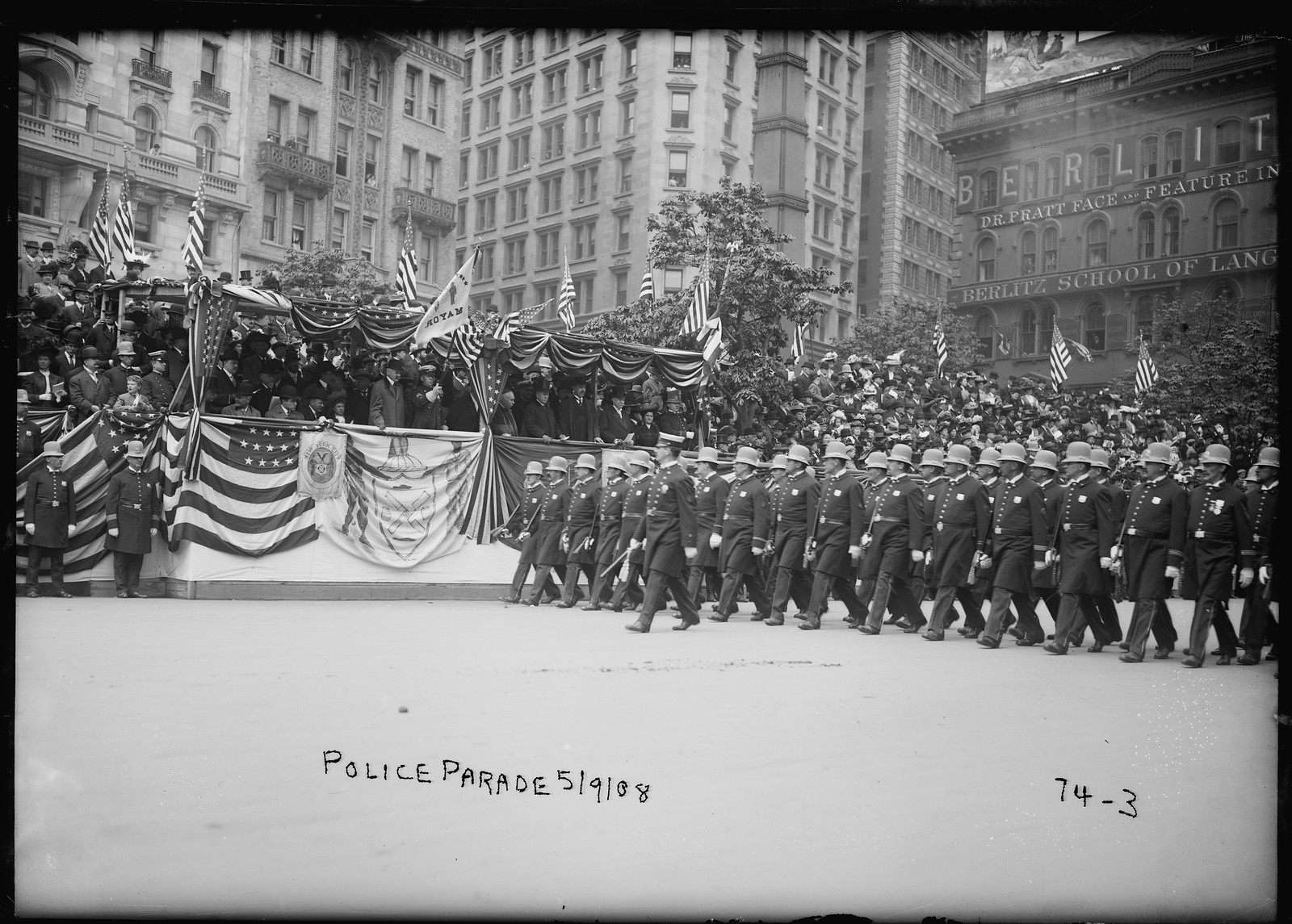 Police Parade, New York, 5/9/08. — historic photograph
