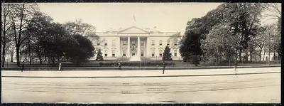 The White House seen across the lawn, Washington, D.C.