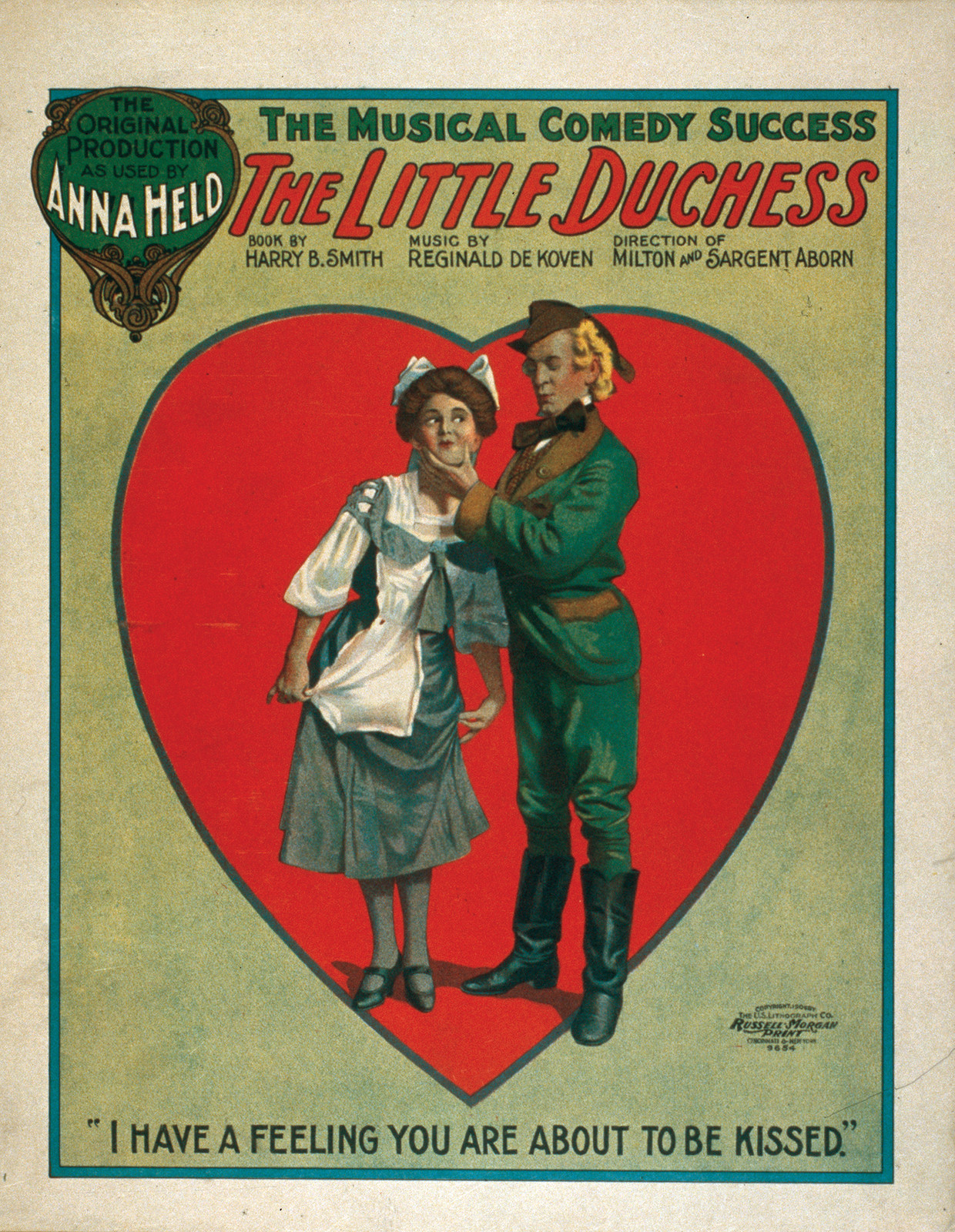 The Little Duchess, the Musical Comedy Success, Anna Held poster — vintage poster