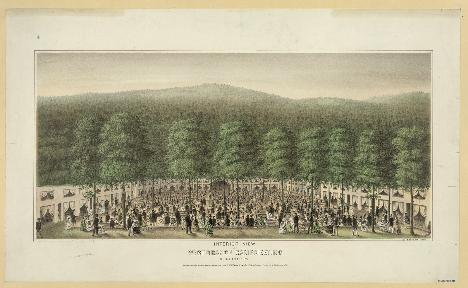 Interior View of the West Branch Campmeeting, Clinton Co., PA — historic image