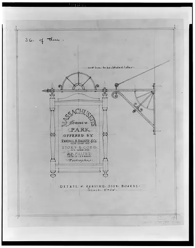 Historic Architecture - Washington DC - Gate posts and signs