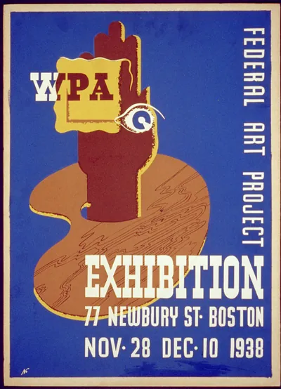 WPA Federal Art Project Exhibition poster, Boston, 1938