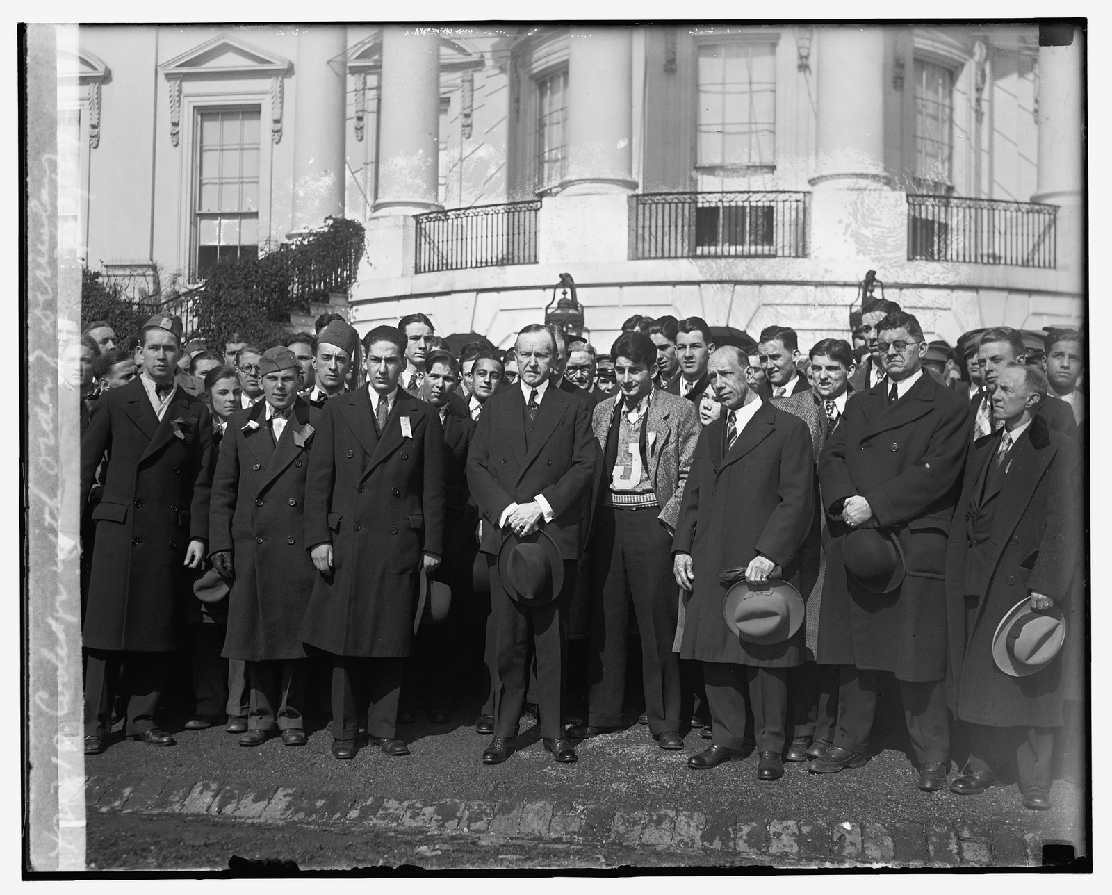 Coolidge with Order of DeMolay, 2/23/29, [19]29 February 23. — historic photograph