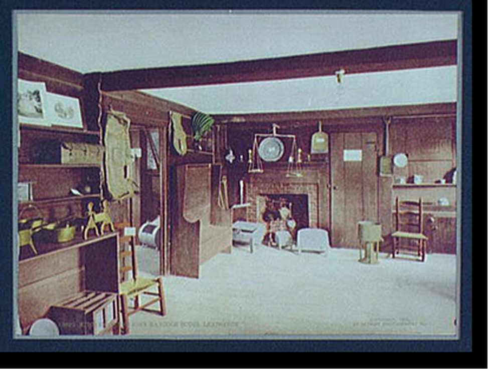 Kitchen of the John Hancock House, Lexington, c1900. — historic print