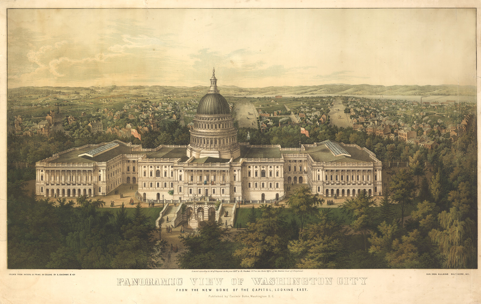 DC Washington 1857a MAP, 1857 — antique map